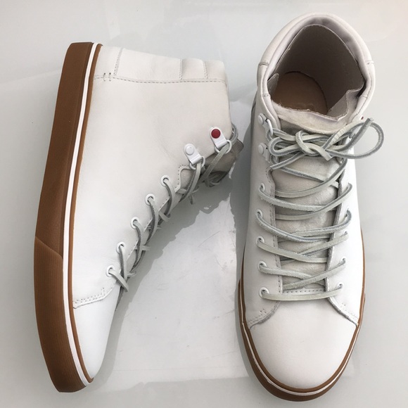 Ugg Hoyt Luxe White Leather Sneakers Mens New - Picture 2 of 8